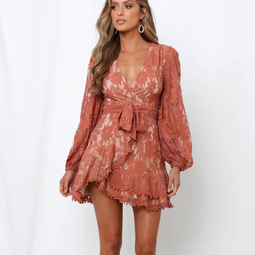 HELLO MOLLY Elevated Angels Dress Rose